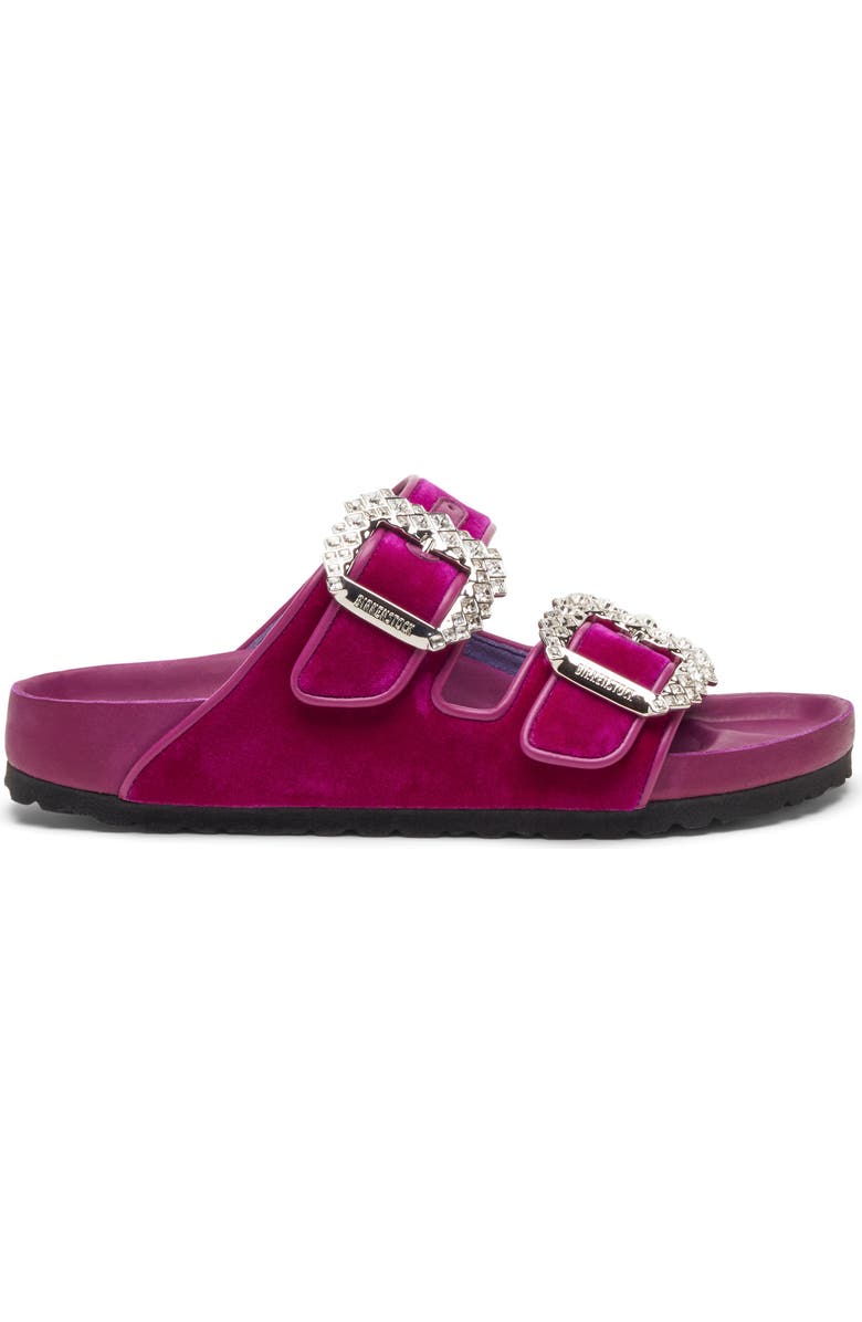 BIRKENSTOCK X MANOLO Blahnik Arizona Crystal Buckle Slide Sandal, Alternate, color,