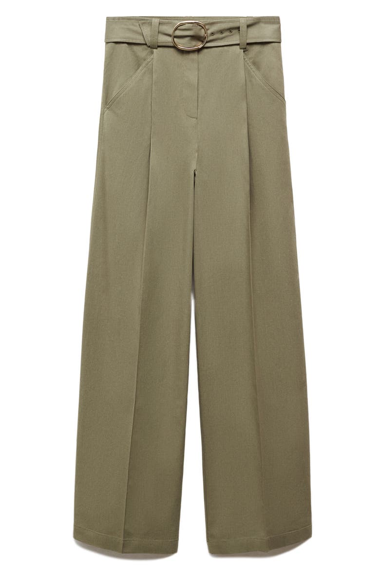Angie Belted Wide Leg Pants, Main, color, BEIGE - KHAKI