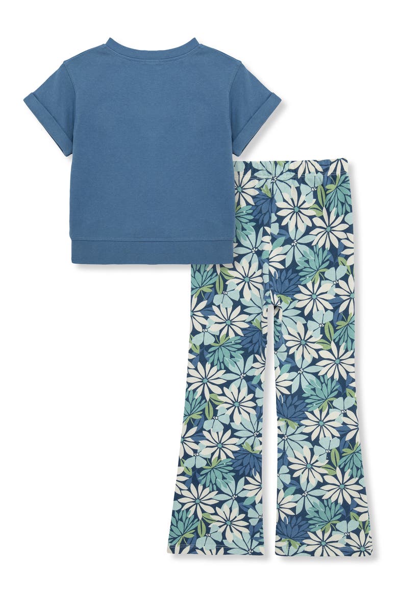 Kids' Graphic T-Shirt & Printed Leggings Set, Alternate, color, BLUE