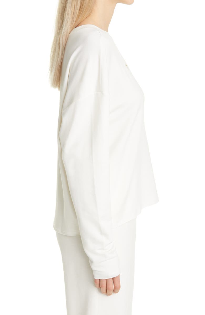 BOSS Elina Active Relaxed Fit Sweatshirt, Alternate, color, Soft Cream