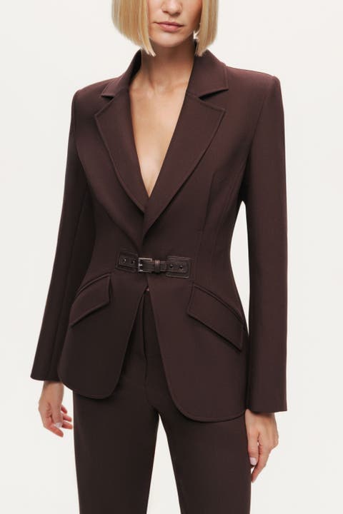 Belted Tailored Blazer