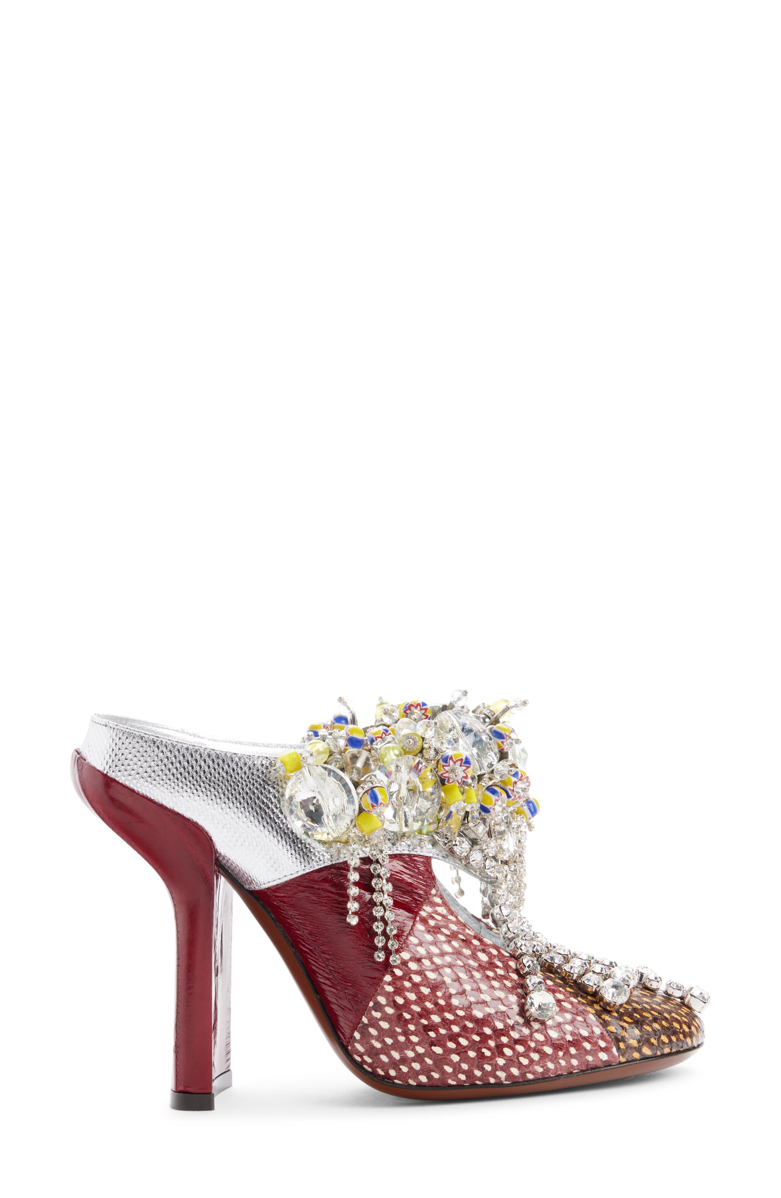 Dries Van Noten Embellished Mule Pump, Alternate, color, 358 Burgundy