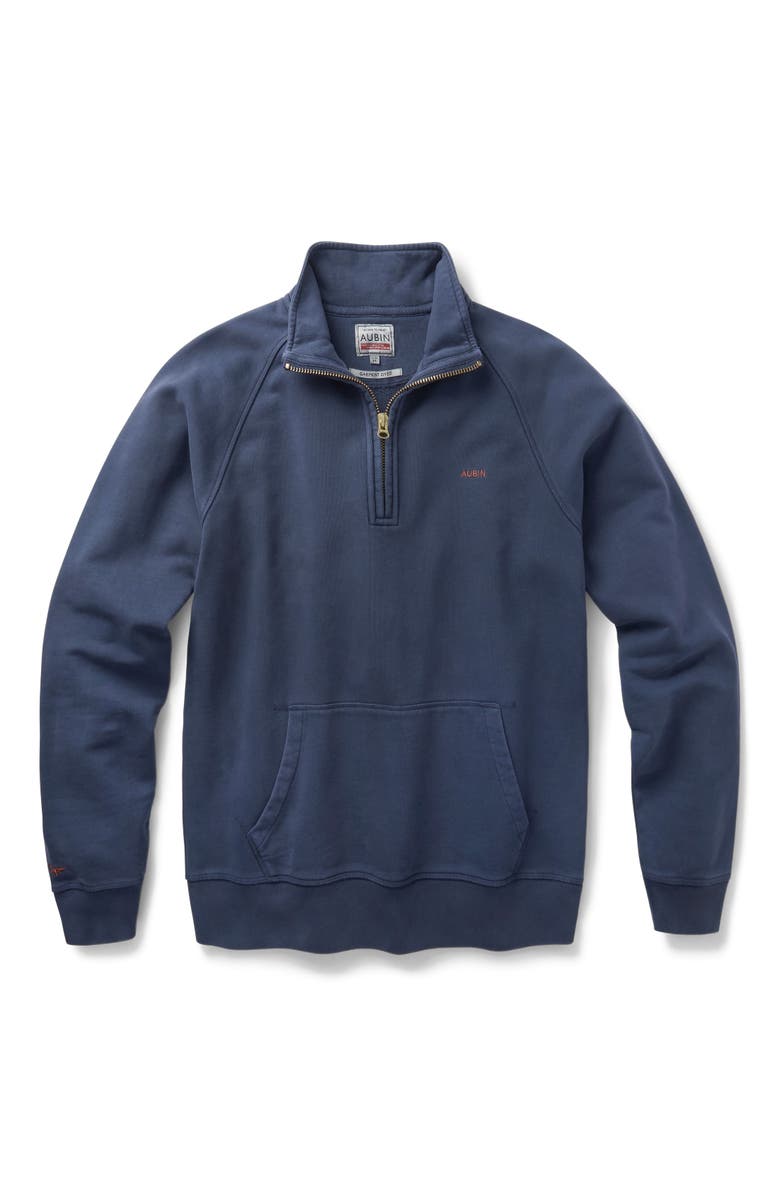 Aubin Provost Zip Neck Sweatshirt, Alternate, color, Navy