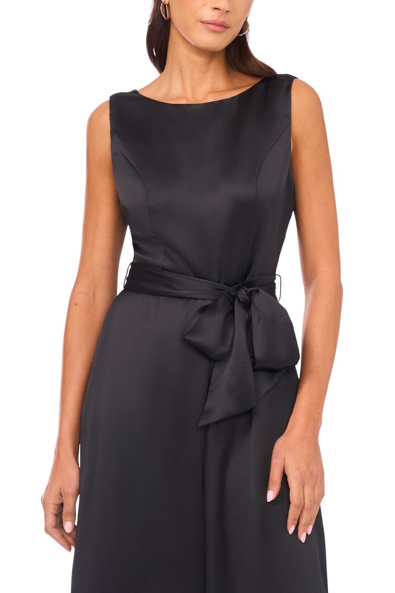 Tie Waist Wide Leg Jumpsuit, Alternate, color, RICH BLACK