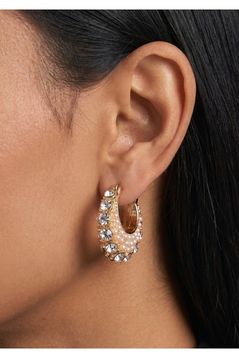 Samira Rhinestone Earrings, Alternate, color, Gold