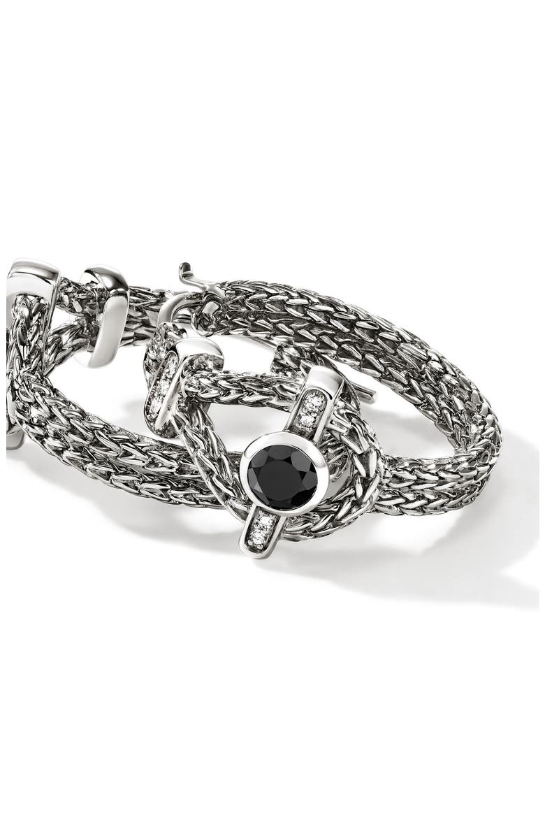 Icon Hoop Earring, Sterling Silver, Black Sapphire (Nordstrom Exclusive), Alternate, color, BLACK SAPPHIRE