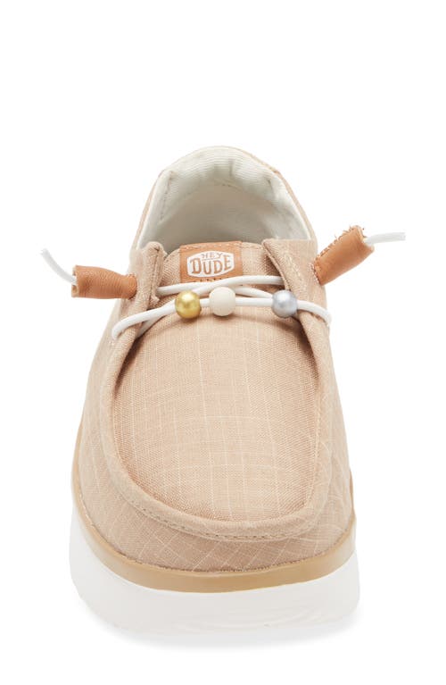 Hey Dude Wendy Peak Baja Stripe Slip-on Moc Toe Shoe In Tan