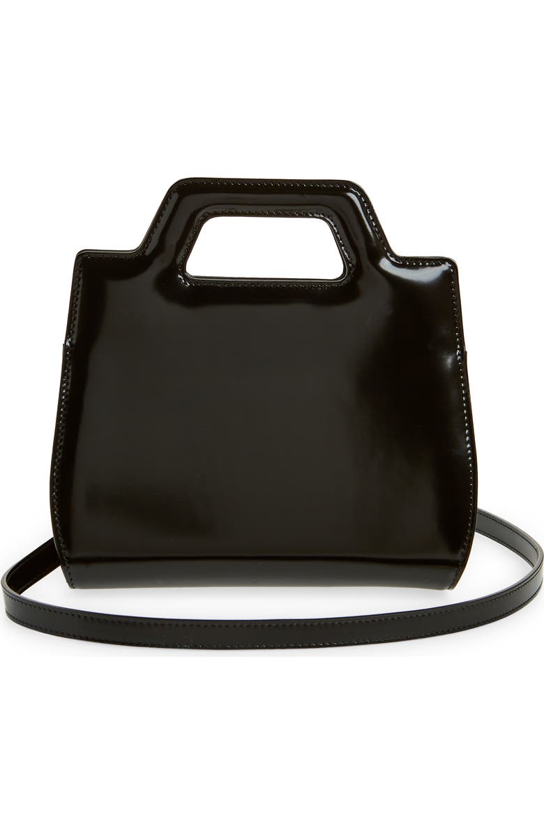 FERRAGAMO Wanda Mini Leather Top-Handle Bag, Alternate, color, Nero