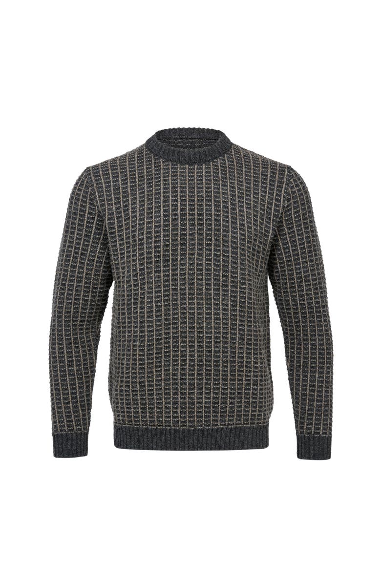 Celtic & Co. Cont Text Stitch Sweater, Alternate, color, Charcoal