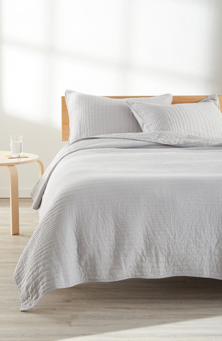 Nordstrom Soft Stripe Cotton Quilt & Shams Set, Alternate, color, 