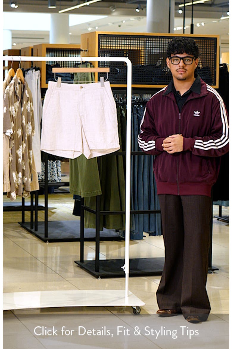 Flat Front Linen Shorts video