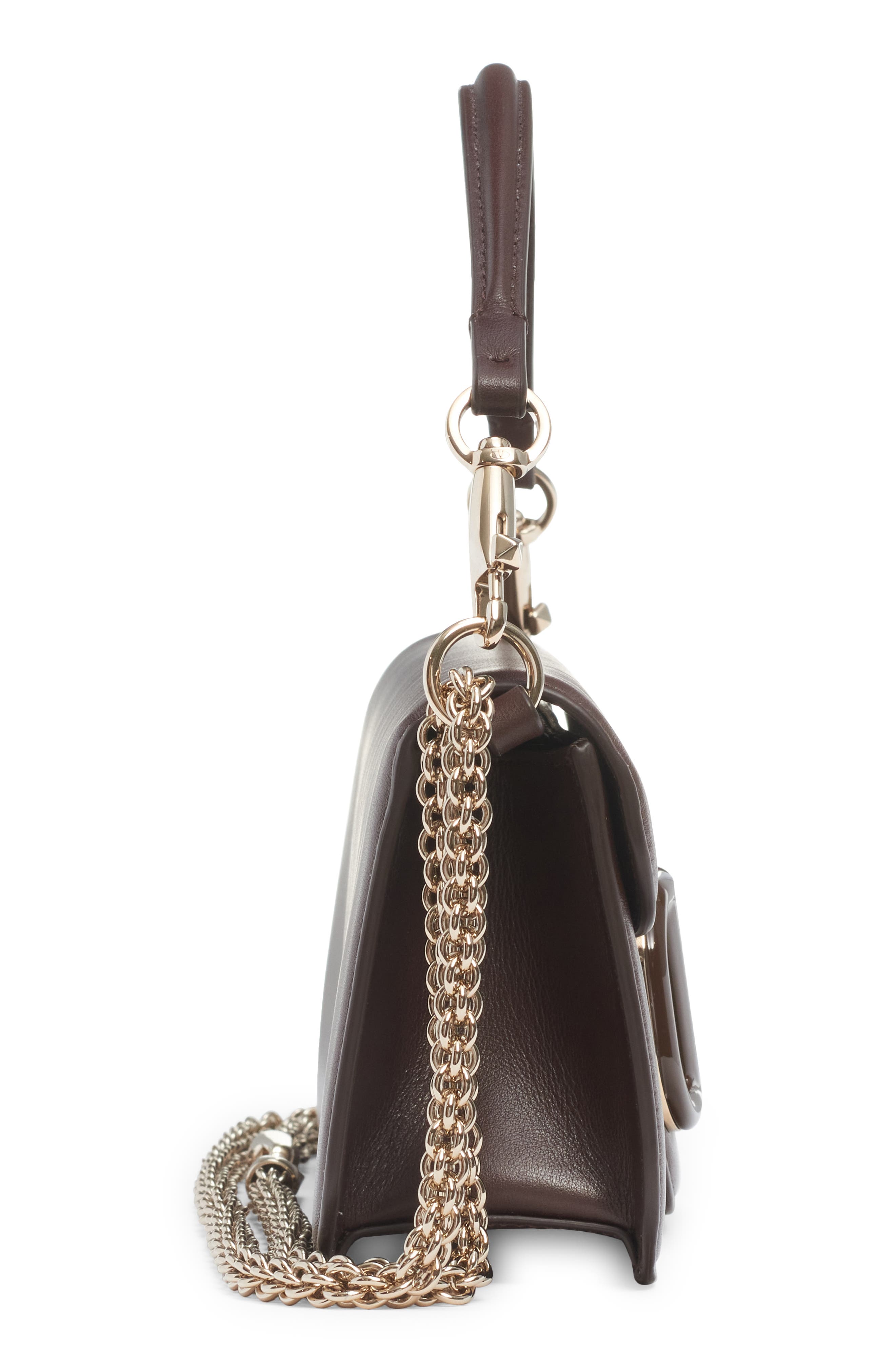 Valentino Garavani Locò Leather Shoulder Bag, Alternate, color, 