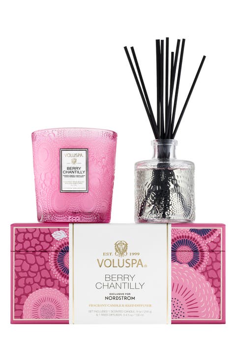 Berry Chantilly Candle & Reed Diffuser Set