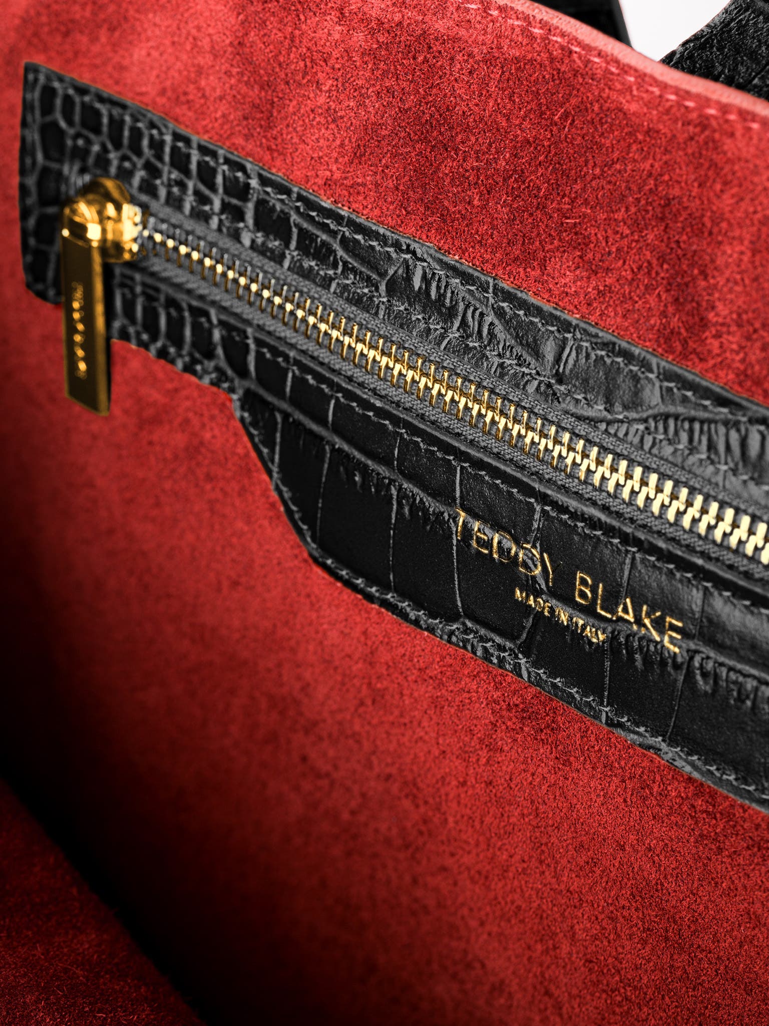 Teddy Blake Nina Croco 12", Alternate, color, Black&Red