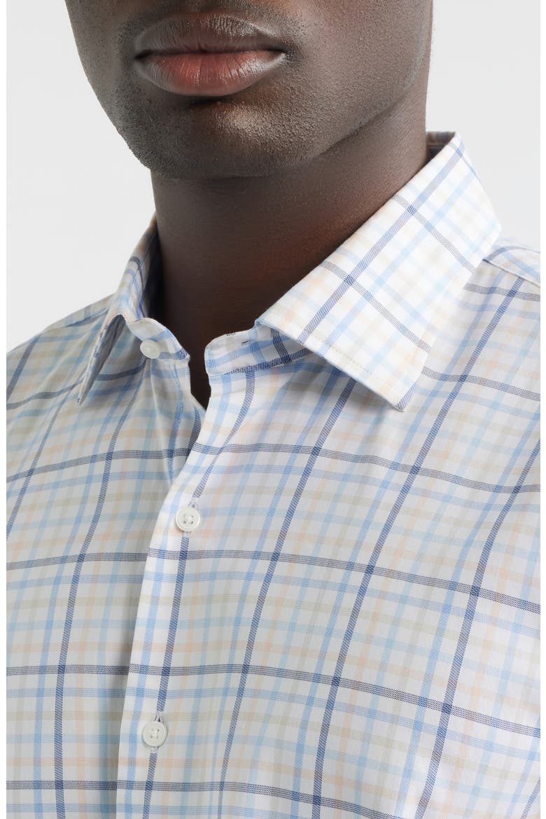 Warren Plaid Crown Light Button-Up Shirt, Alternate, color, NAVY