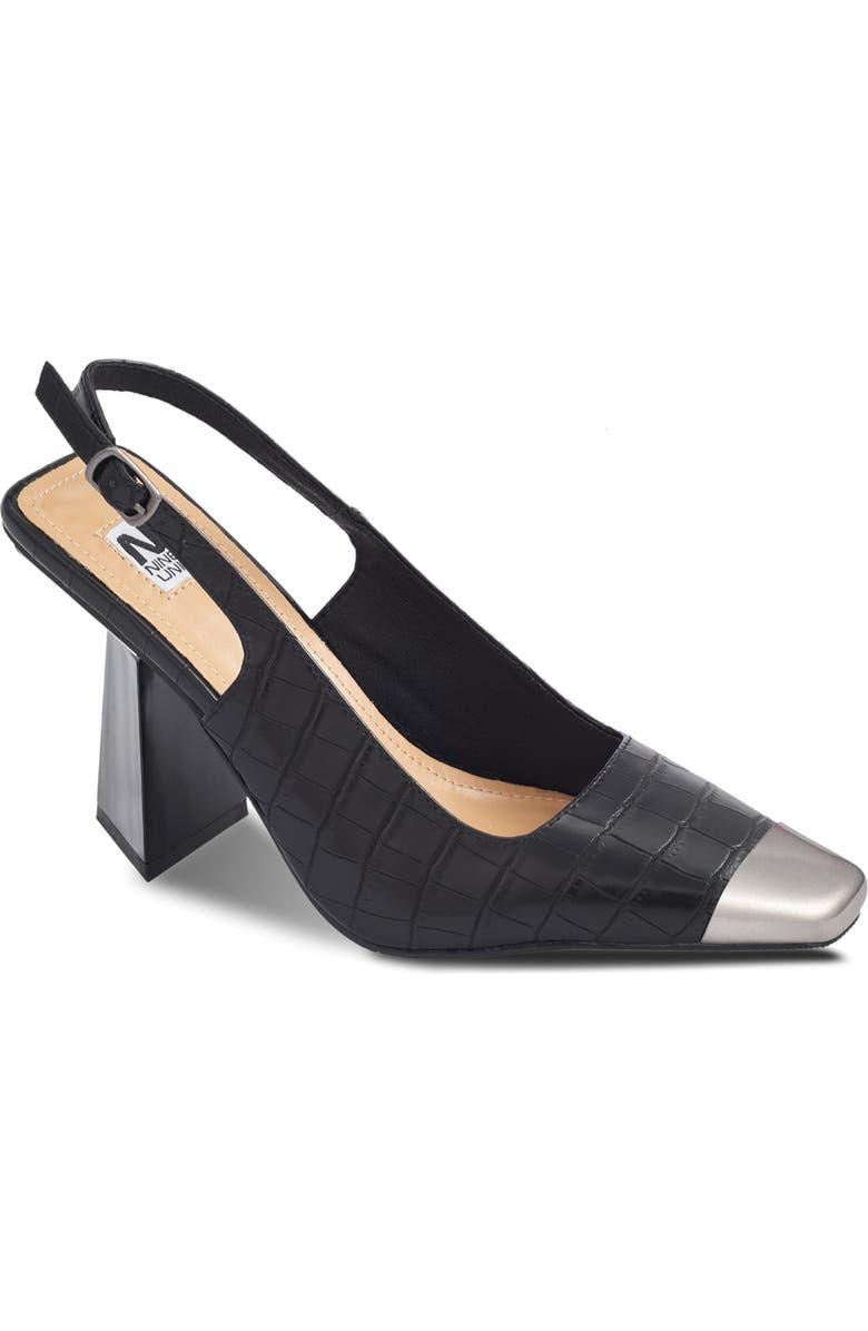 NINETY UNION Jane Cap Toe Slingback Pump, Main, color, Black