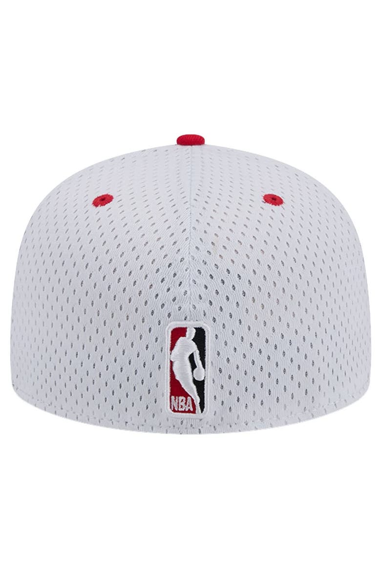 Men's New Era White/Red Toronto Raptors Throwback 2Tone 59FIFTY Fitted Hat, Alternate, color, White