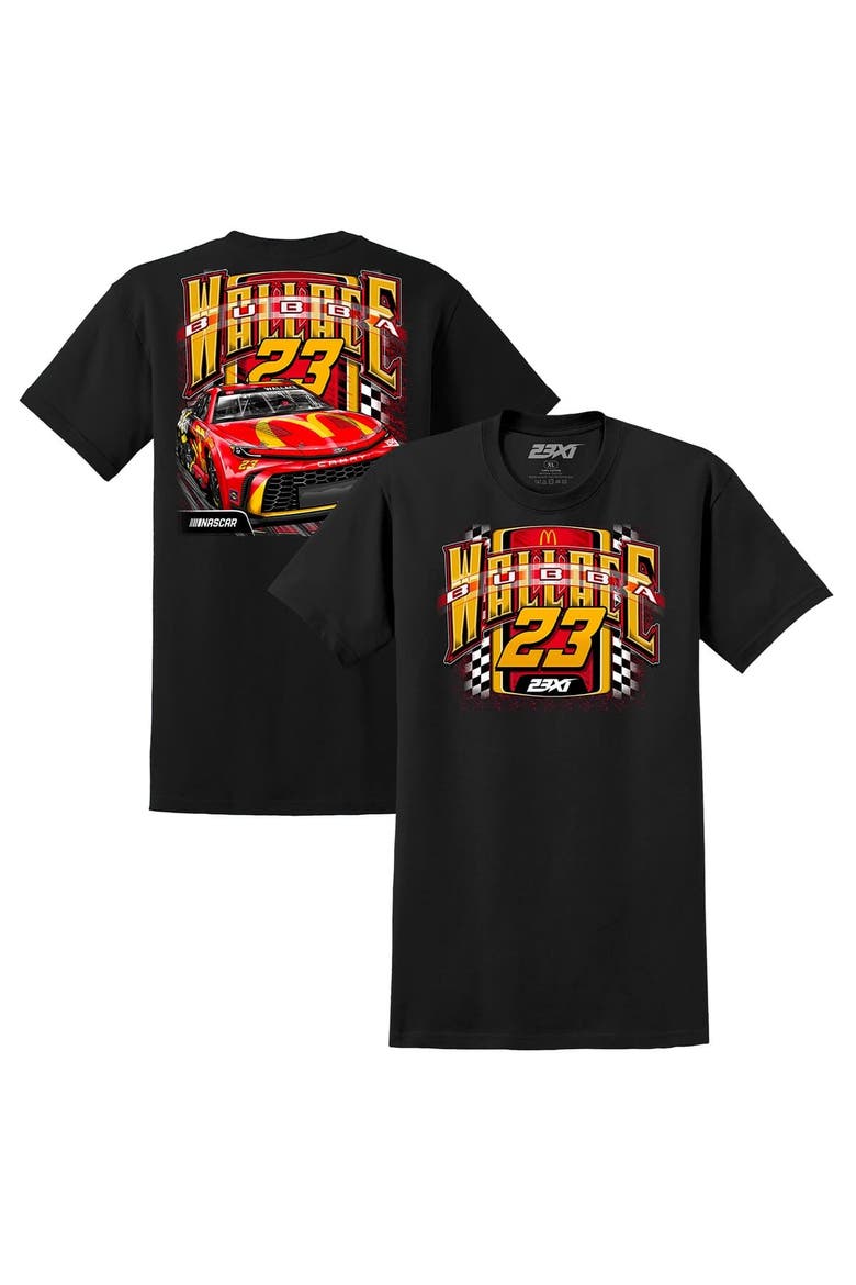 Men's 23XI Racing Black Bubba Wallace McDonald's Car T-Shirt, Main, color, Black