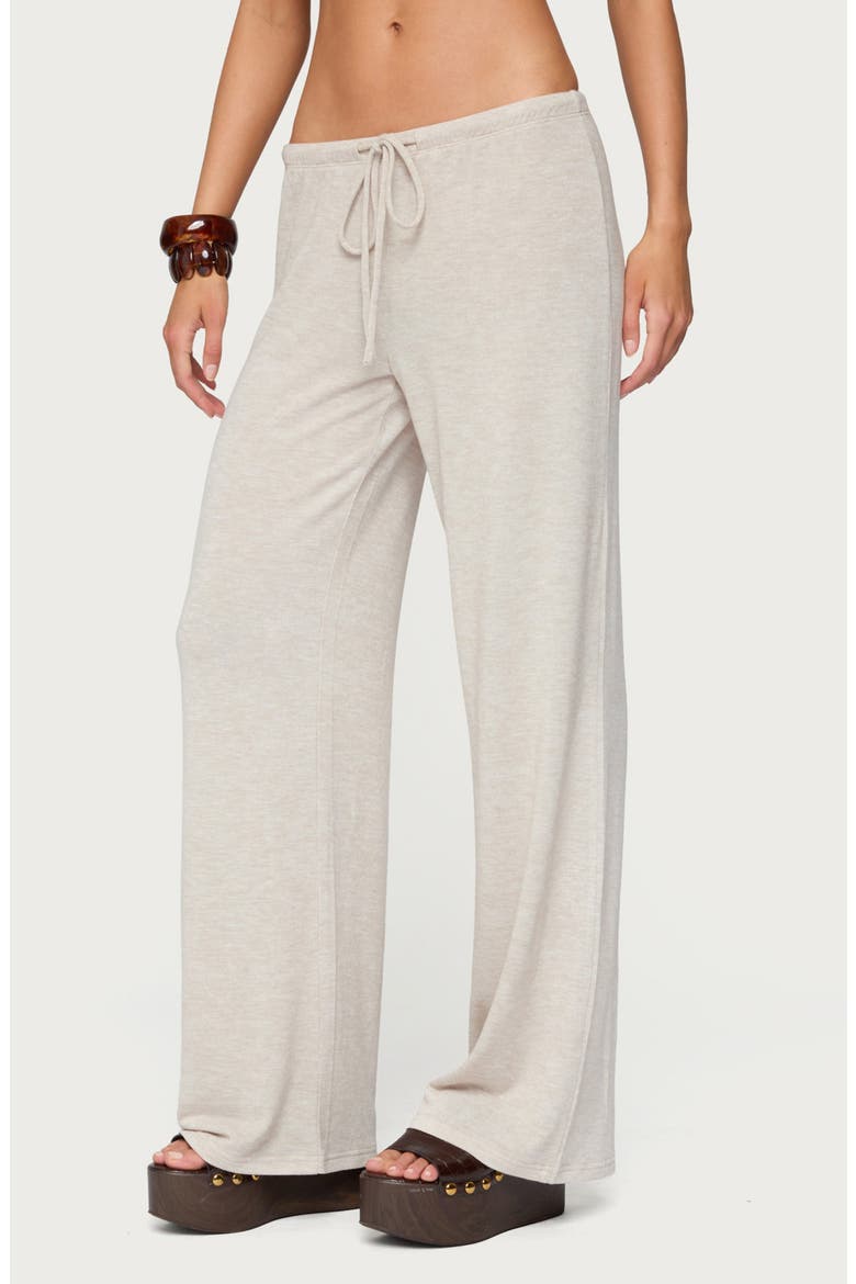 Camdyn Low Rise Drawstring Lounge Pants, Alternate, color, BEIGE