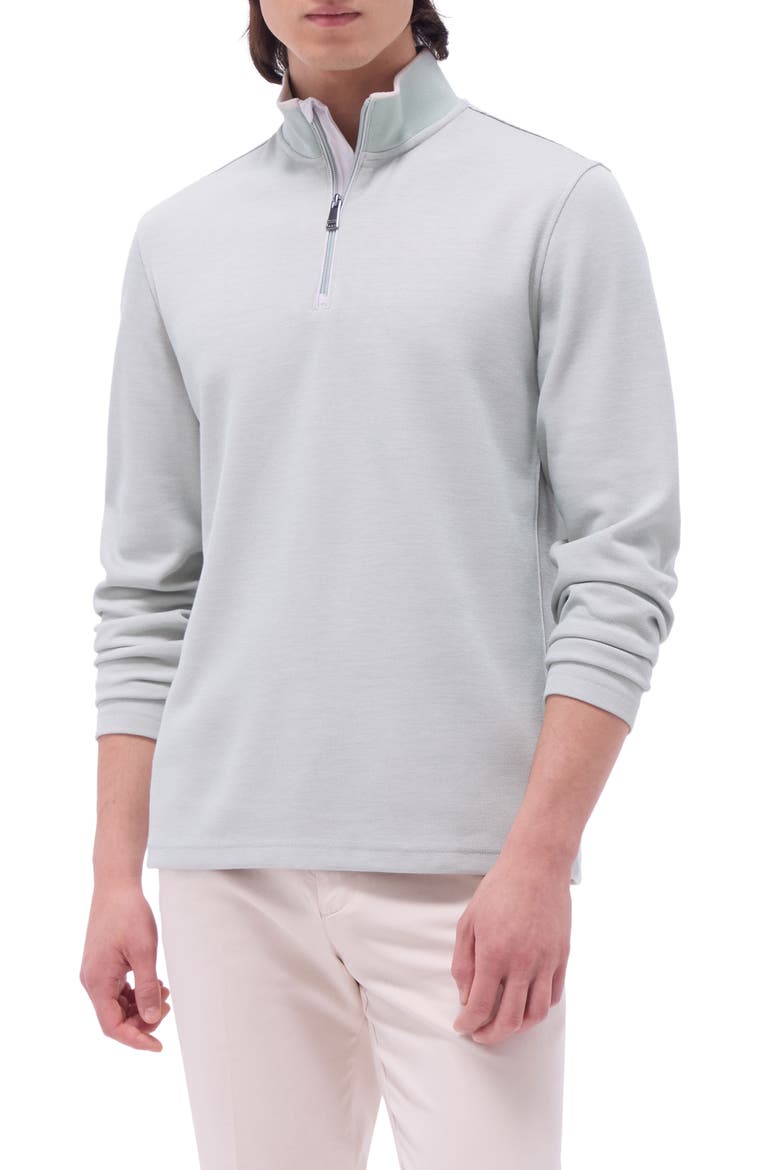 Quarter Zip Performance Pullover, Main, color, MINT