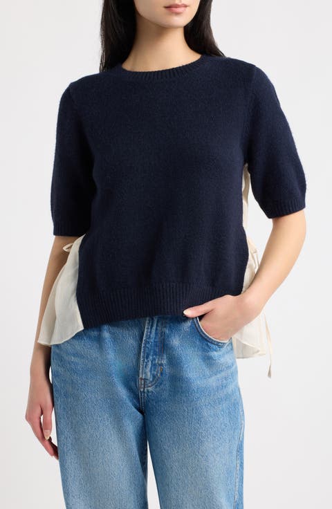 Liora Mixed Media Knit Top