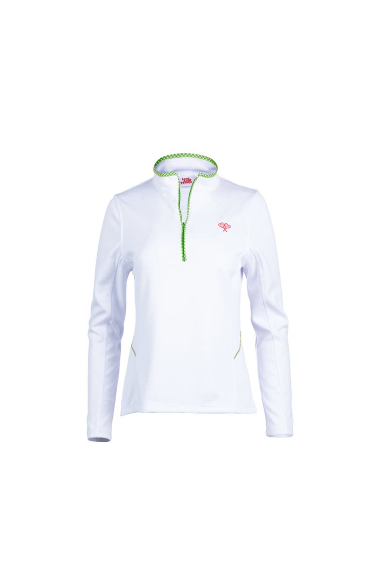 Women's Tracy 1/4 Zip Jacket Gingham, Main, color, Green