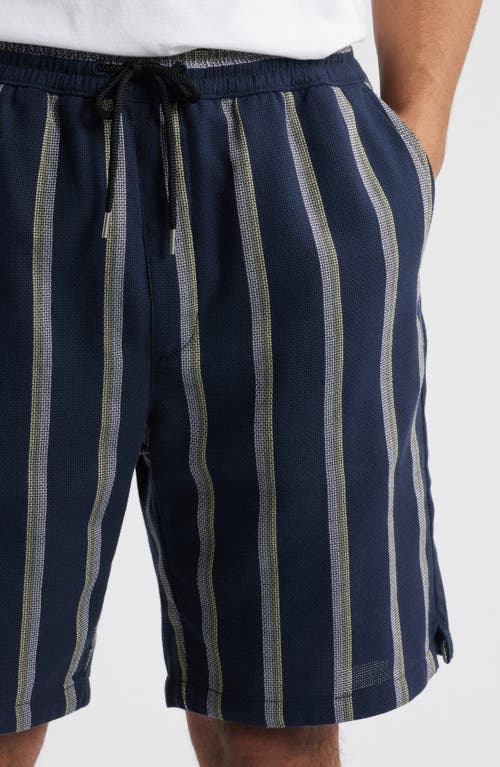 Hugo Boss Hugo Ronan Stripe Oxford Shorts In Blue