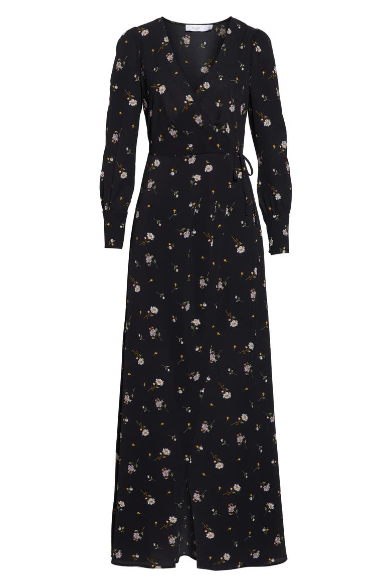 Garden Stroll Wrap Maxi Dress, Alternate, color, WILD FLOWERS