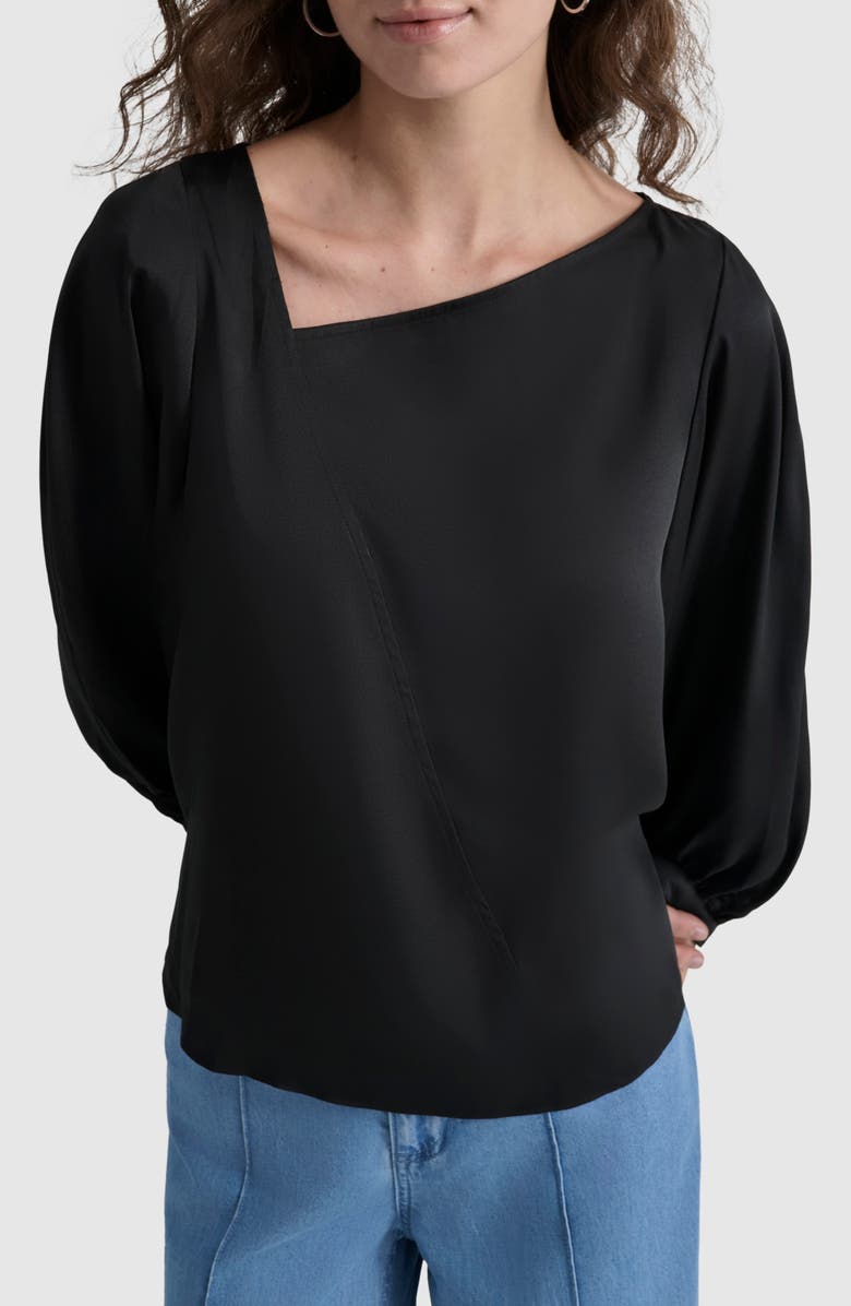 DKNY Asymmetric Neck Top, Alternate, color, 