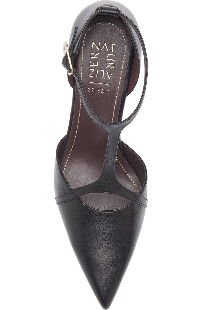 27 EDIT Naturalizer Ezlyn T-Strap Pointed Toe Pump, Alternate, color, Black