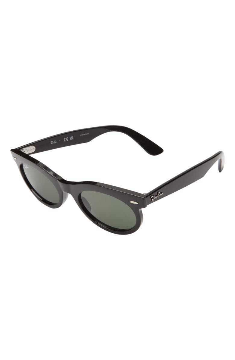 Ray-Ban Wayfarer 53mm Oval Sunglasses, Alternate, color, Black