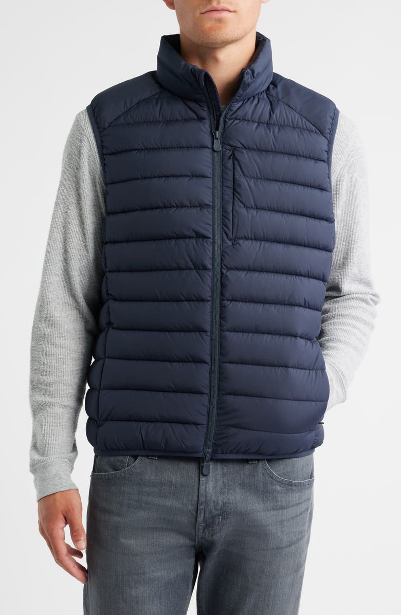 Save The Duck Rhus Water Resistant Puffer Vest, Alternate, color, Blue Black