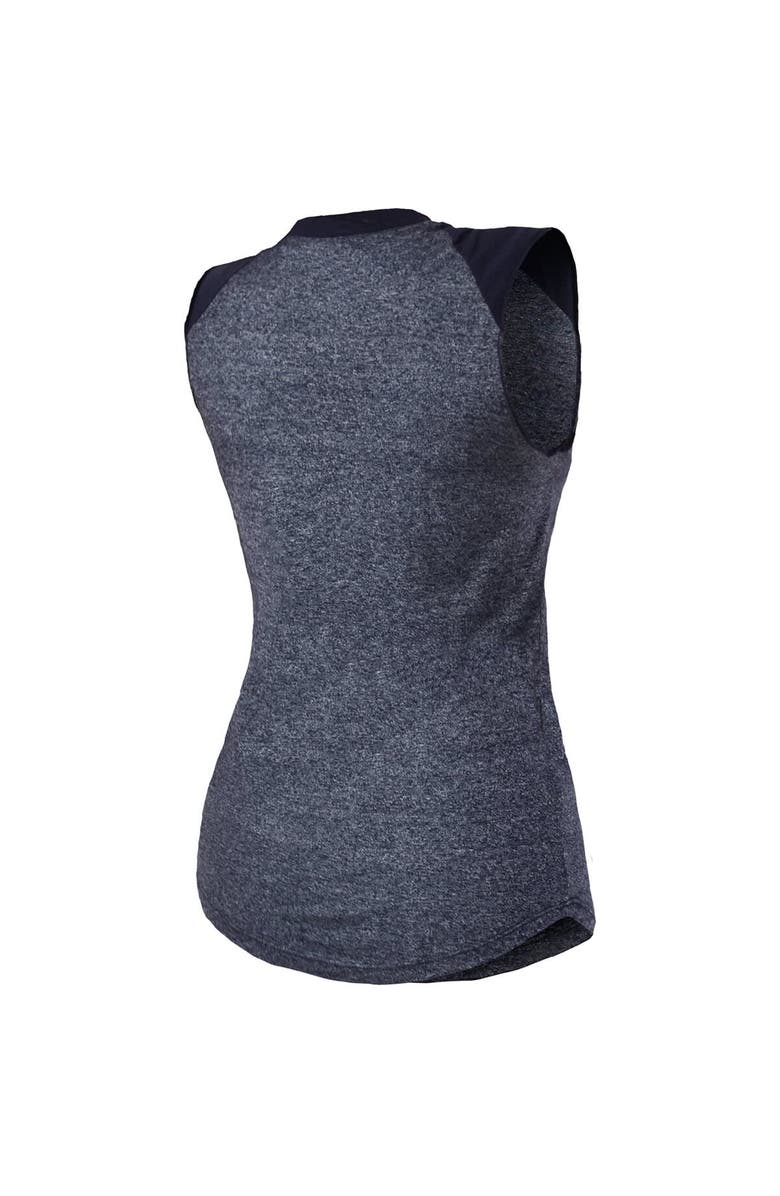 Majestic Threads Women's Majestic Threads Navy Chicago Bears Retro Tri-Blend Raglan Muscle Tank Top, Alternate, color, 