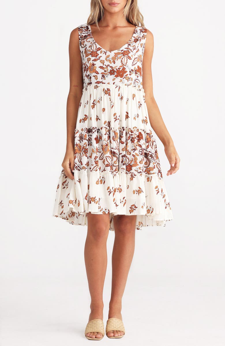 Talisman the Label Lucky Charm Crepe Sundress, Main, color, Marbella