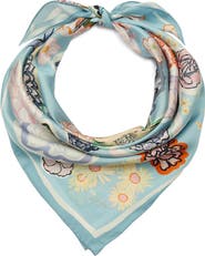 Kate Spade New York garden floral silk square scarf