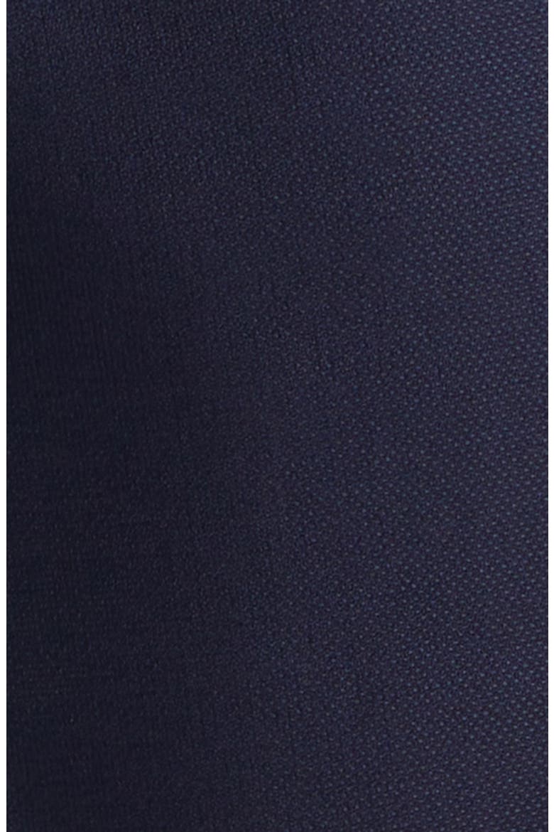 Flat Front Wide Leg Virgin Wool Trousers, Alternate, color, NAVY