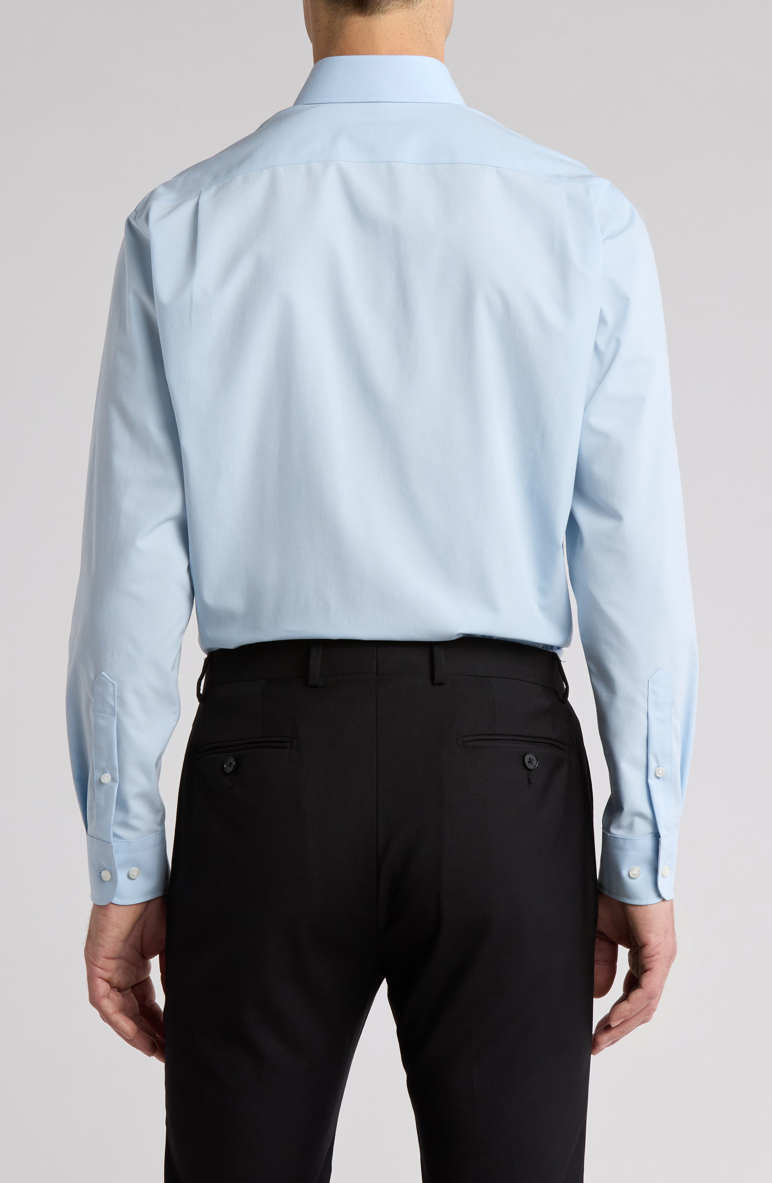 Мужские Nordstrom Non-Iron Traditional Fit Solid Cotton Dress Shirt — фото 3
