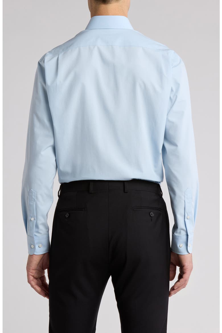 Non-Iron Traditional Fit Solid Cotton Dress Shirt, Alternate, color, BLUE SKYWAY