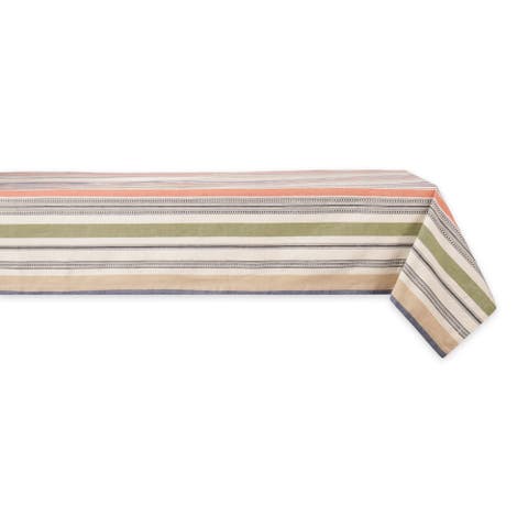 Warm Stripe Tablecloth 60x104"