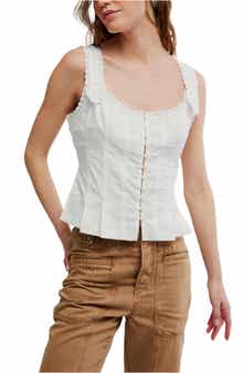 Free People Bridgette Corset Peplum Top