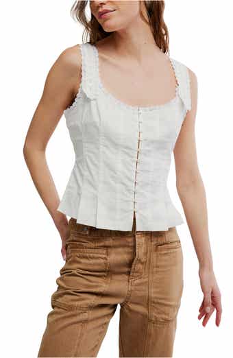 Free People Bridgette Corset Peplum Top
