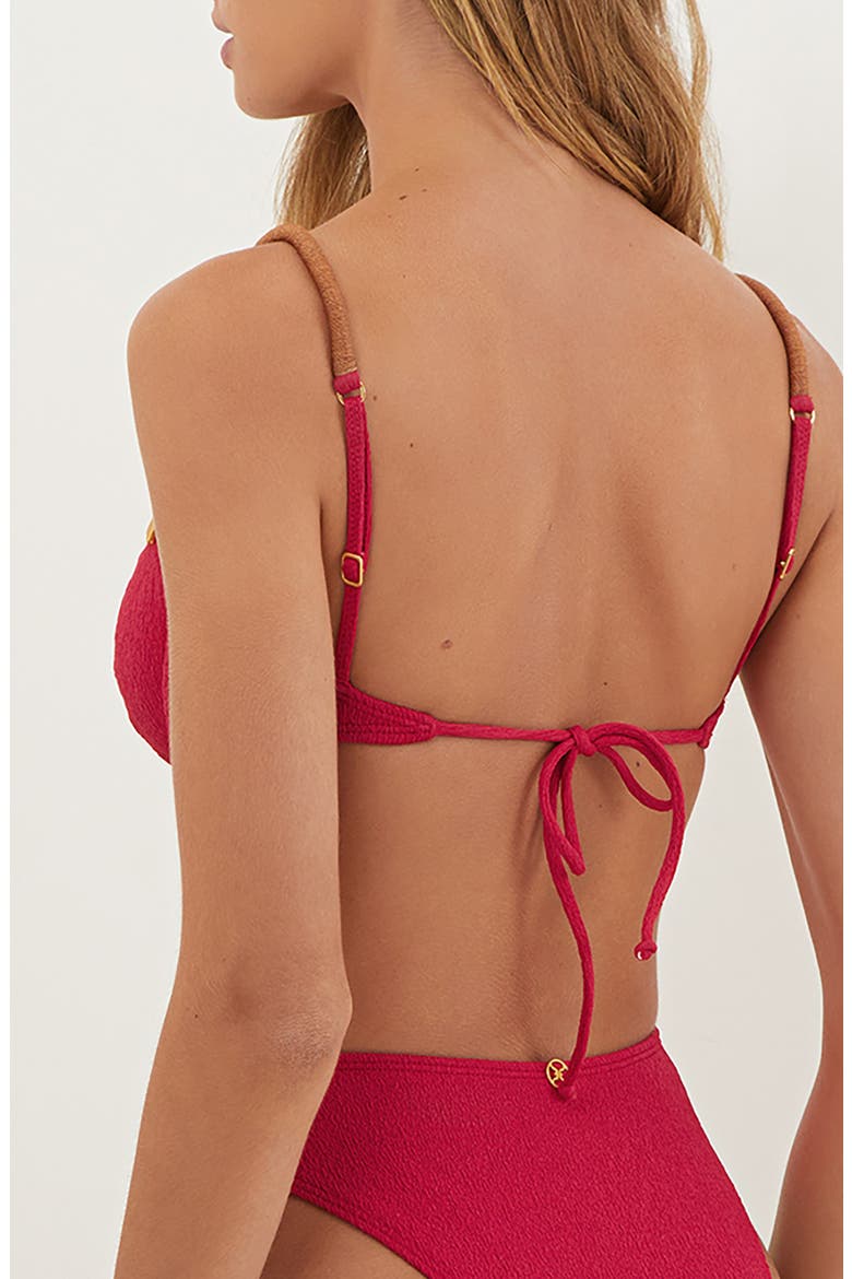 Firenze Aika Gigi Hot High Waist Bikini Bottoms, Alternate, color, RED