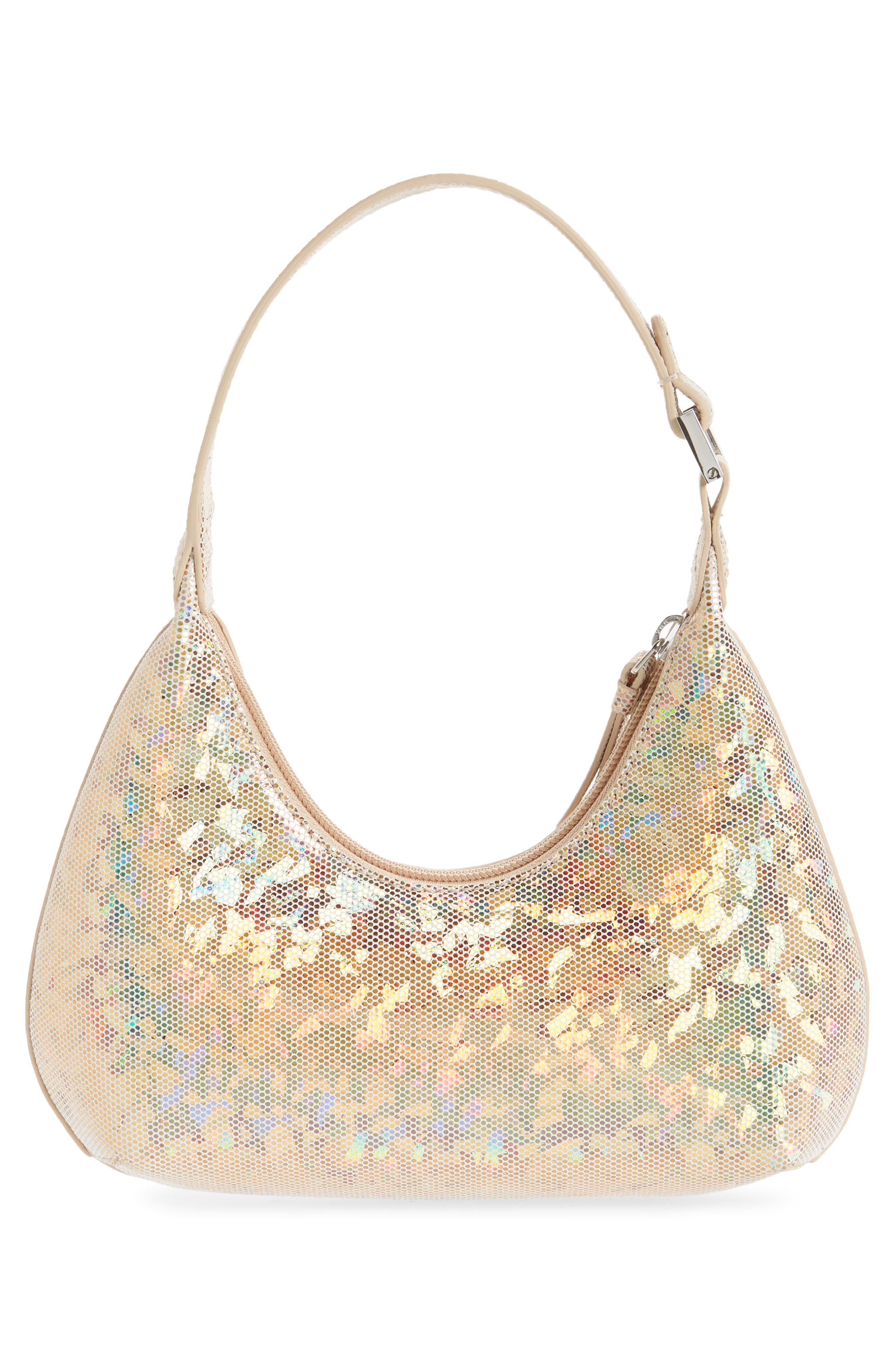 By Far Baby Amber Hologram Leather Shoulder Bag, Alternate, color, 