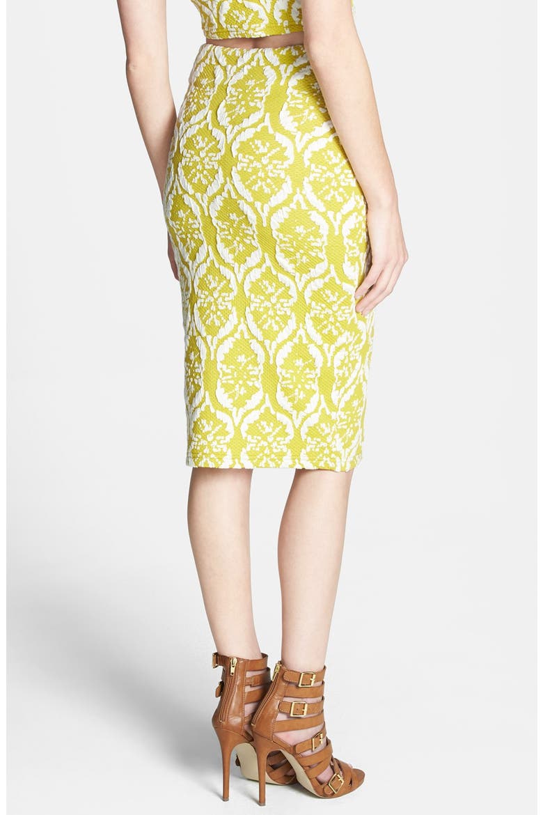 Textured Tube Skirt, Alternate, color, MUSTARD/WHITE