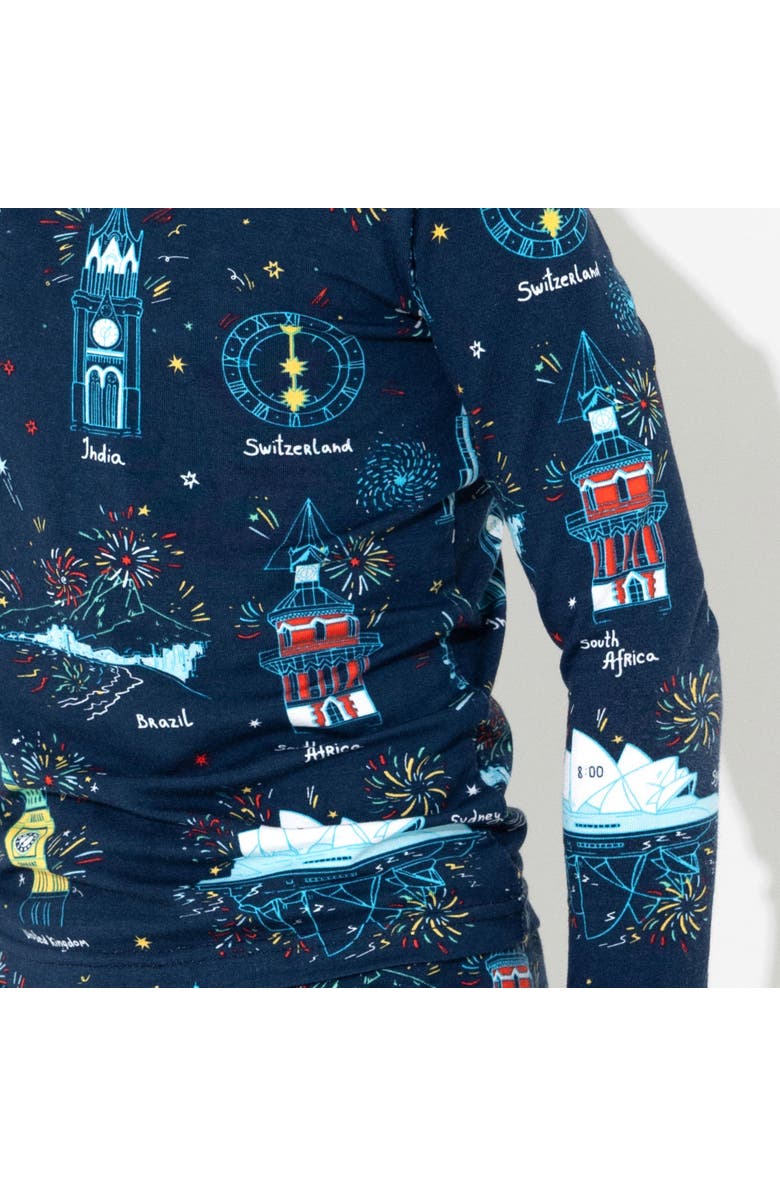 Bellabu Bear Kids' Worldwide Countdown Set of 2 Piece Pajamas, Alternate, color,