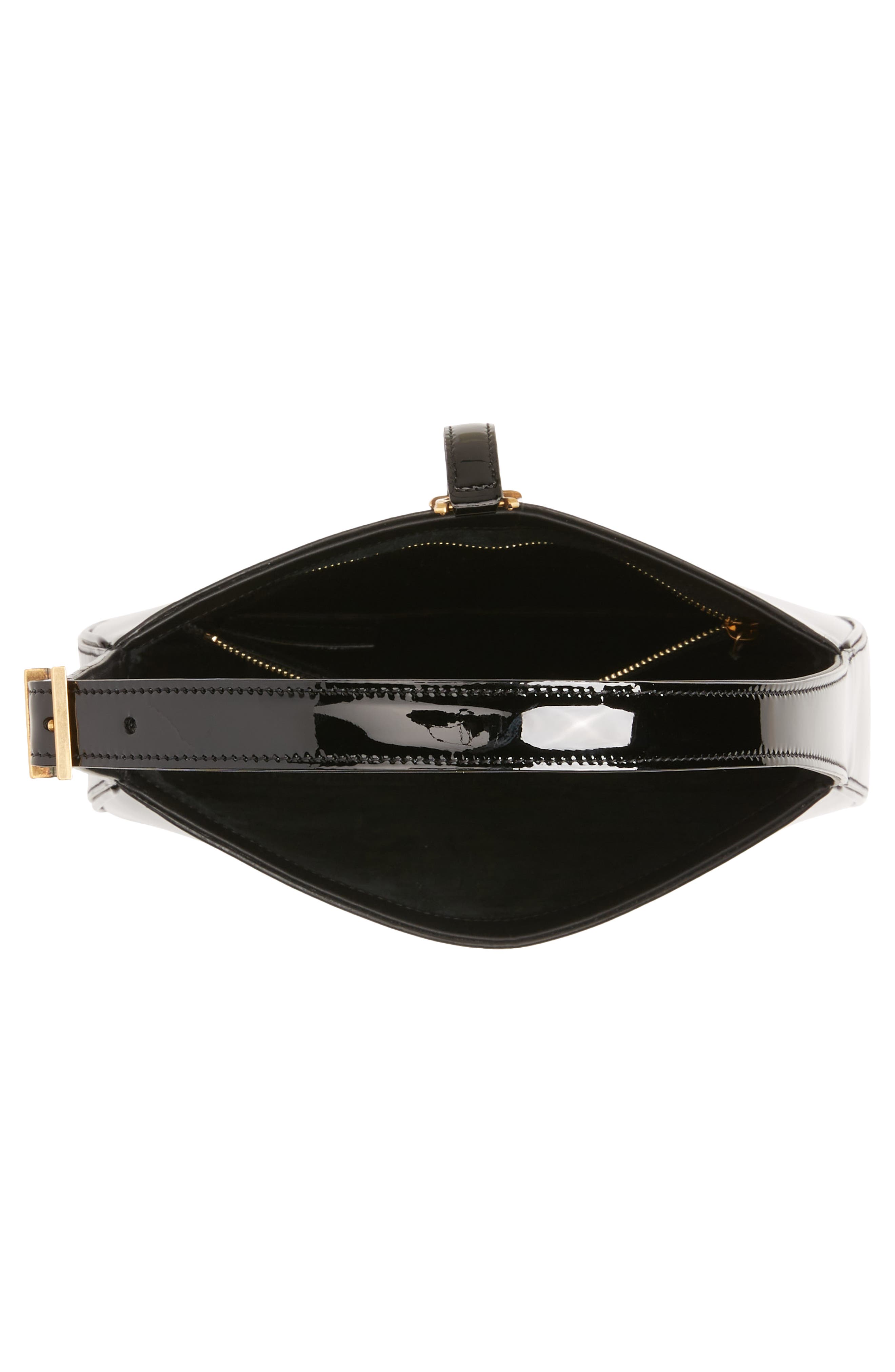 Saint Laurent Le 5 à 7 Patent Leather Hobo, Alternate, color, 