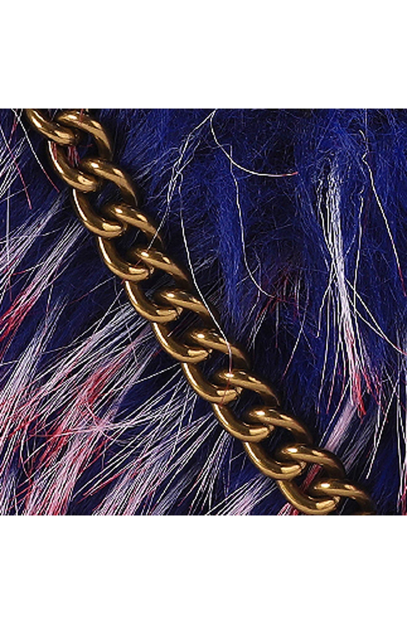Mini Kensington Faux Fur Crossbody Bag, Alternate, color, BLUE OTHER
