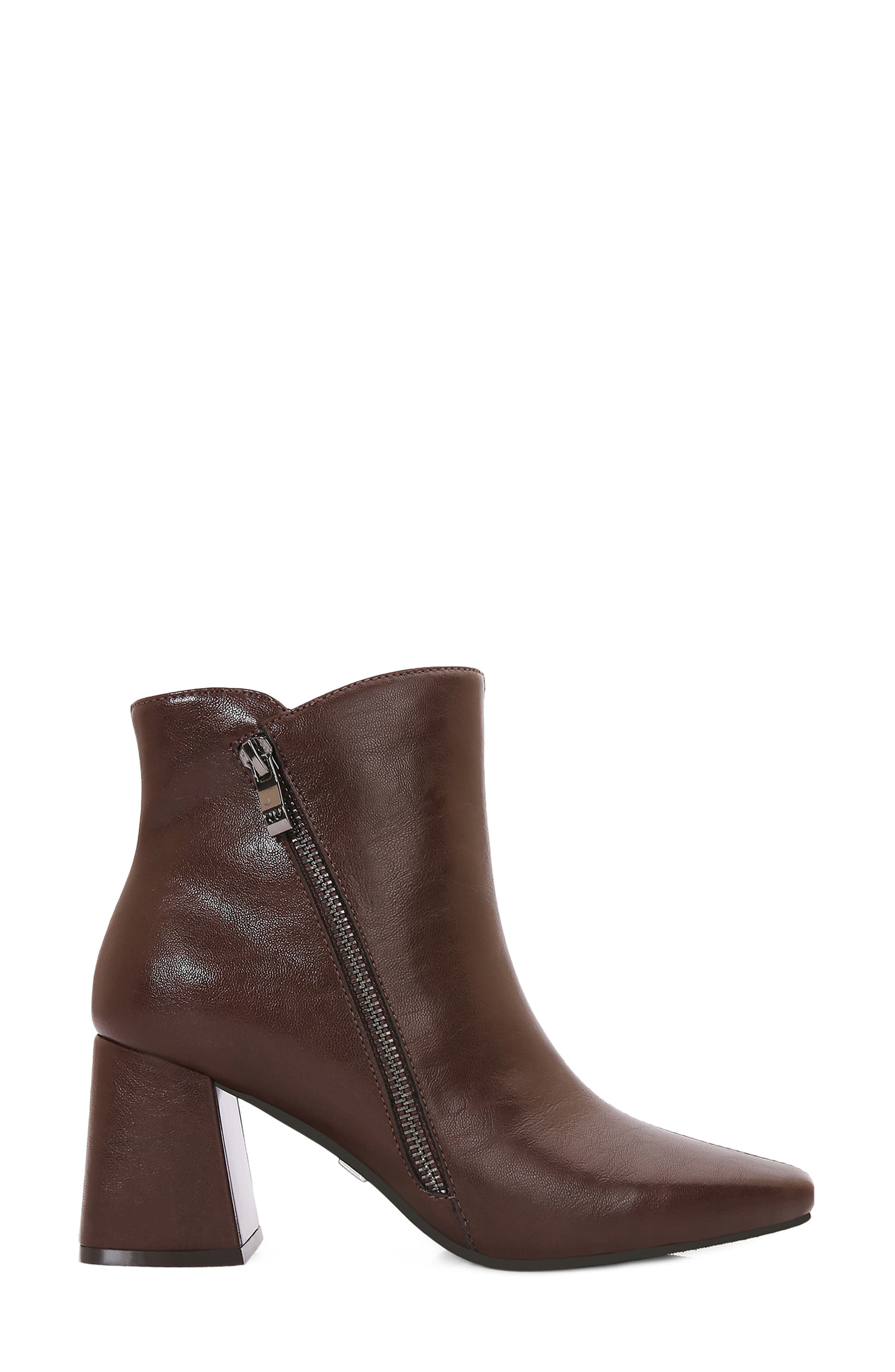 Lyona Faux Leather Bootie, Alternate, color, BROWN