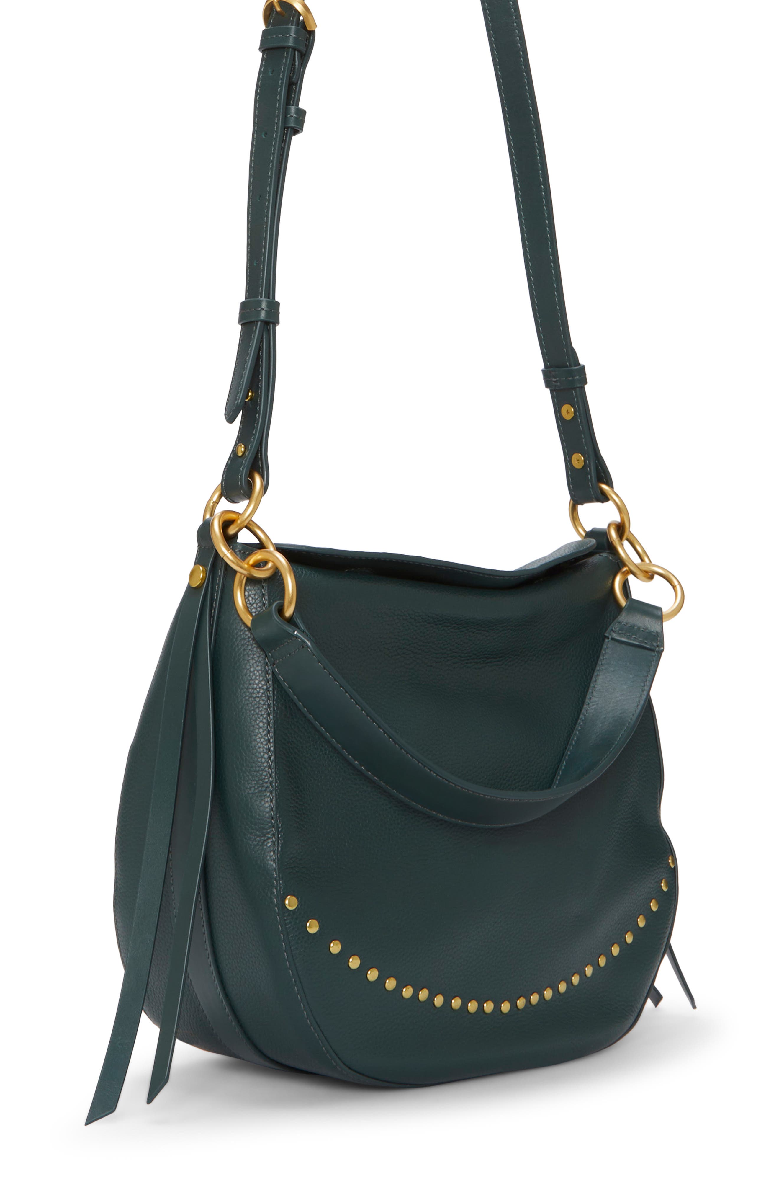 Vince Camuto Noemy Leather Shoulder Bag, Alternate, color, Blue