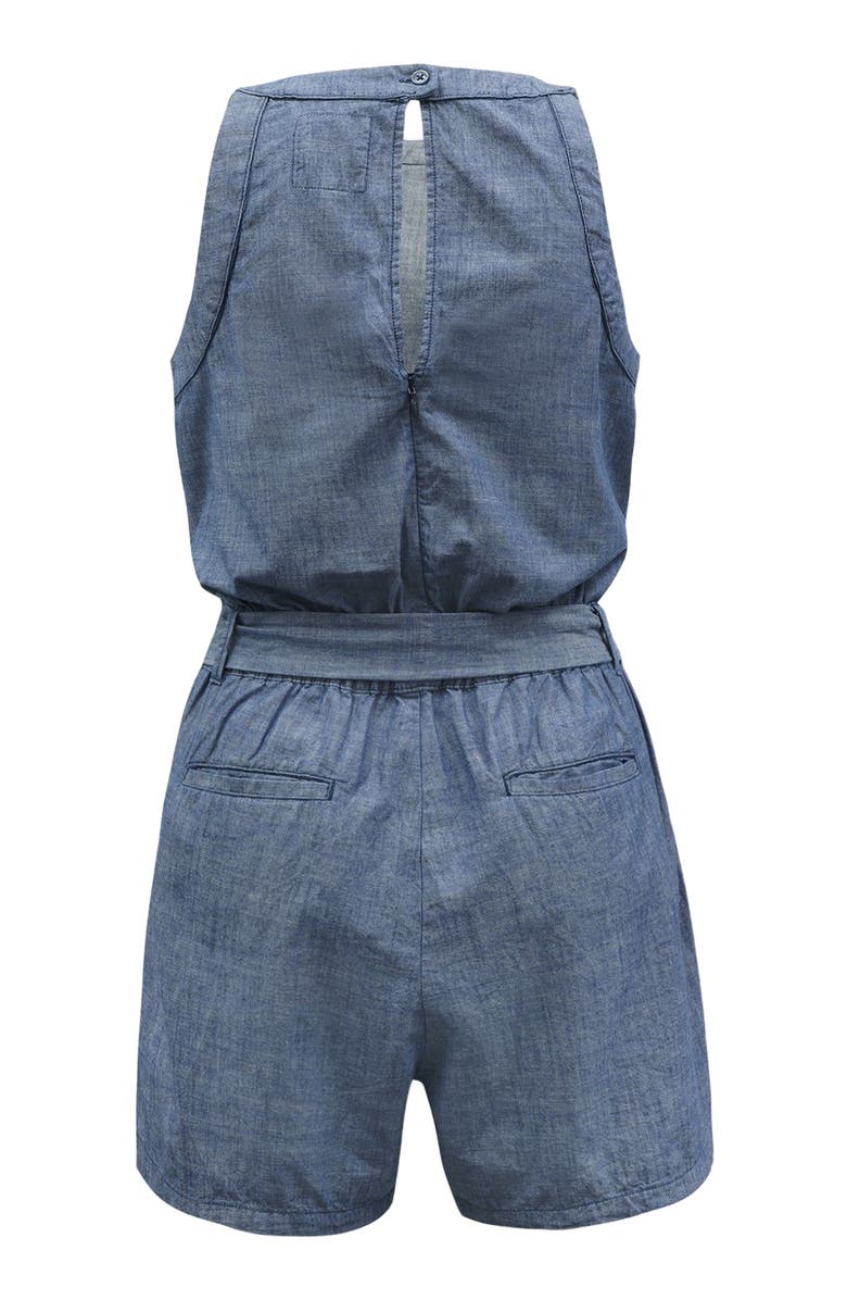 Hope & Henry Women's Organic Chambray Halter Romper, Alternate, color, 